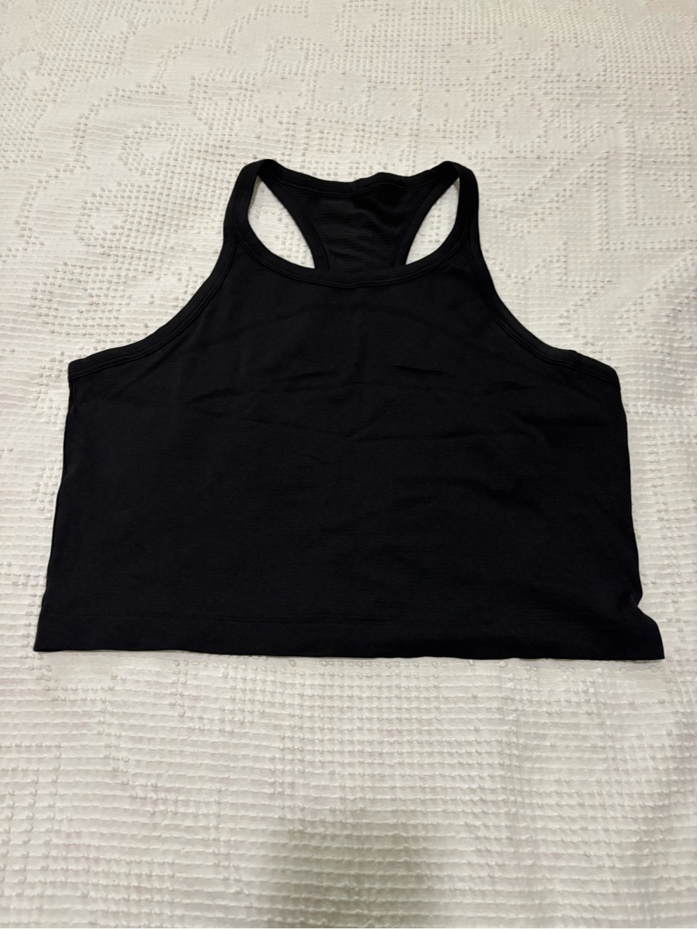 Lululemon Swiftly Tech Cropped Racerback Tank 2.0 Black Size 12 NWOT